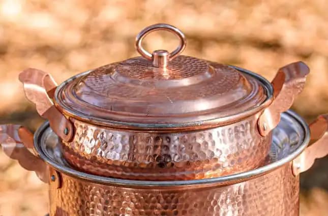 ماهیتابه ته گرد مسی