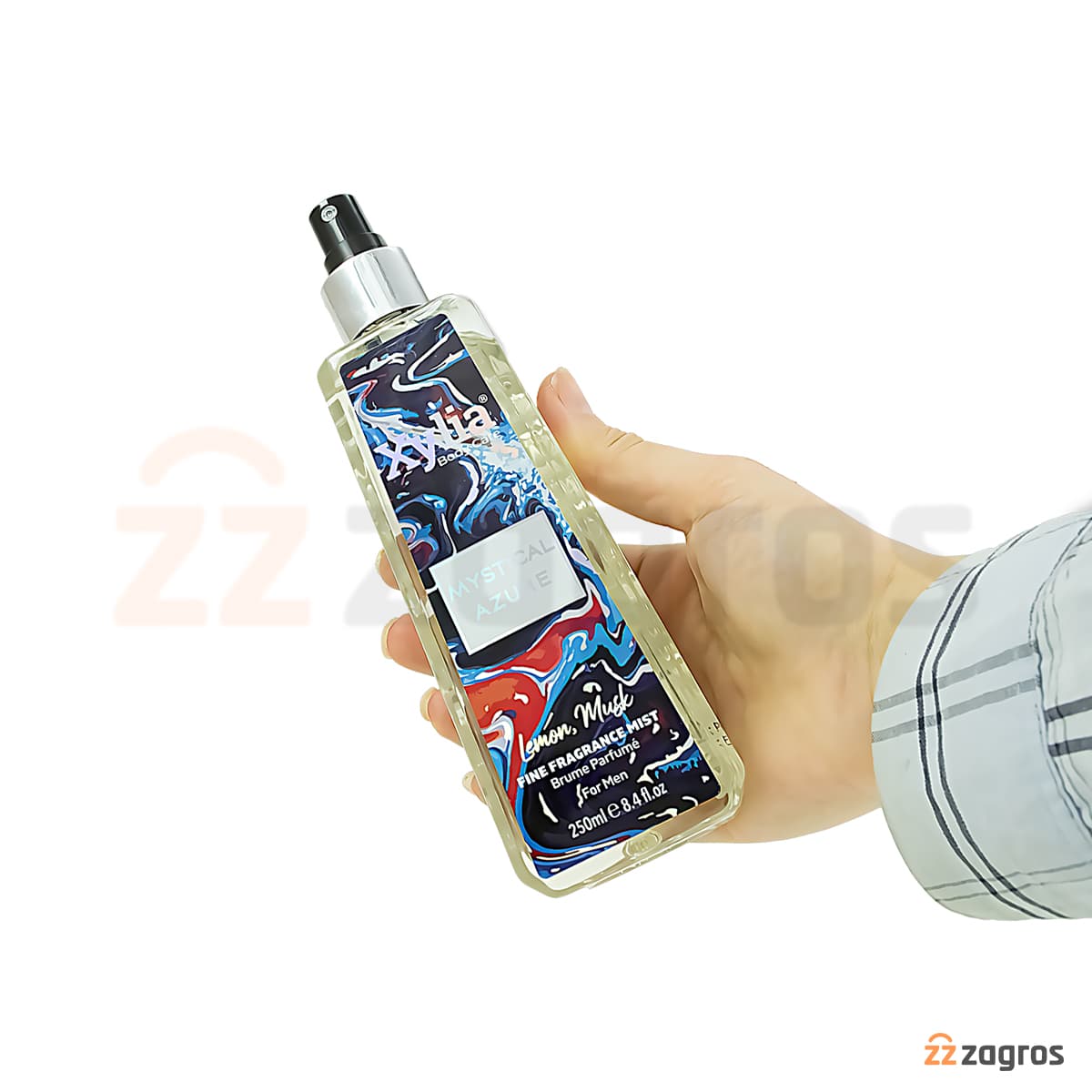 میست بدن و مو مردانه Xylia مدل Mystical Azure با رایحه مشک و لیمو 250 میل — تصویر ۳