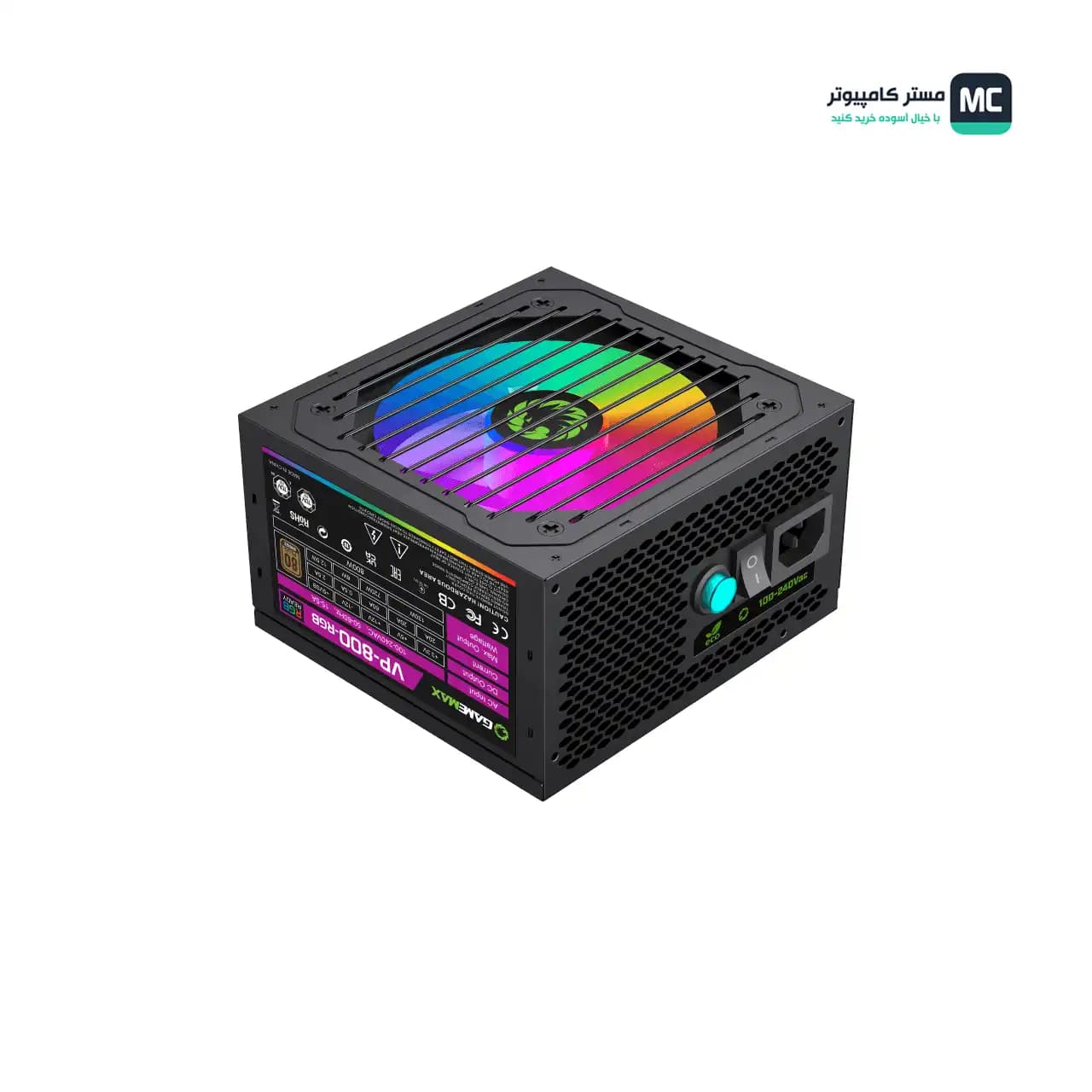 پاور 800 وات گیم‌مکس VP-800-RGB BRONZE SEMI Modular — تصویر ۶