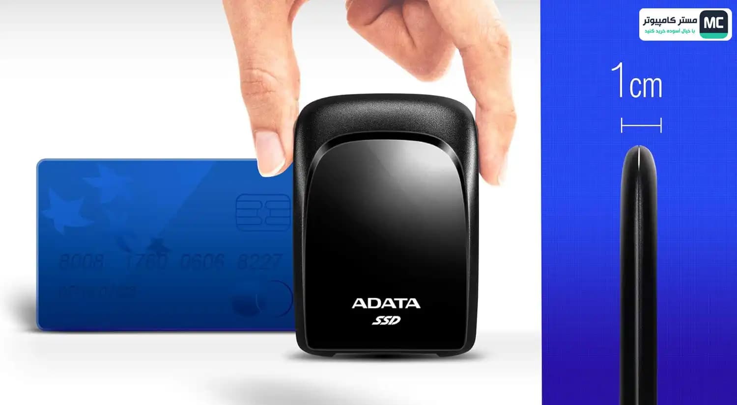 هارد اس اس دی اکسترنال ای دیتا مدل SC680 240GB Black Type-C — تصویر ۵