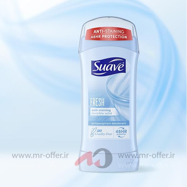 استیک ضد تعریق و دئودورانت زنانه سواو Suave مدل Fresh وزن 74 گرم — تصویر ۶