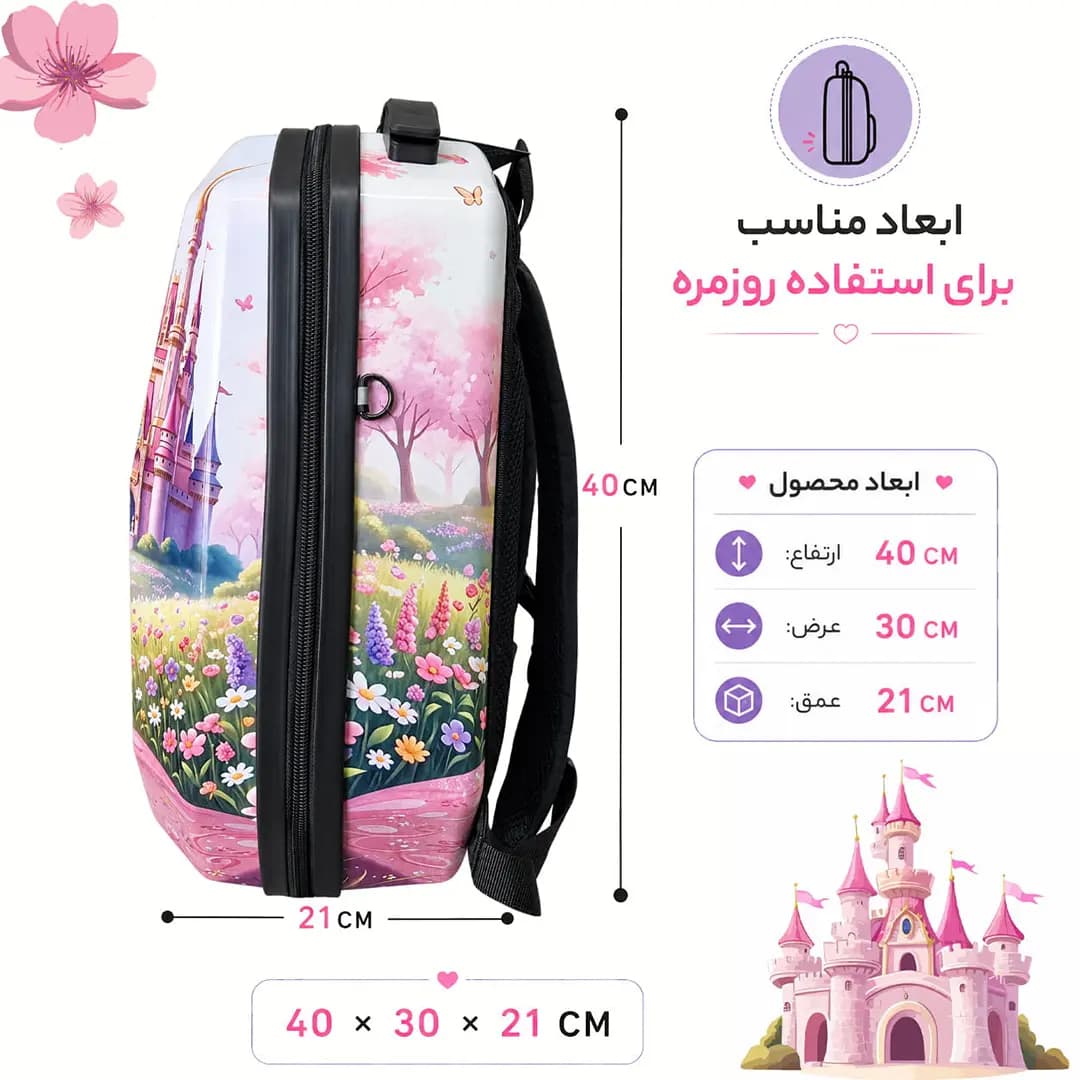 کوله پشتی مدرسه مدل MS1050 طرح MINNIE MOUSE — تصویر ۵