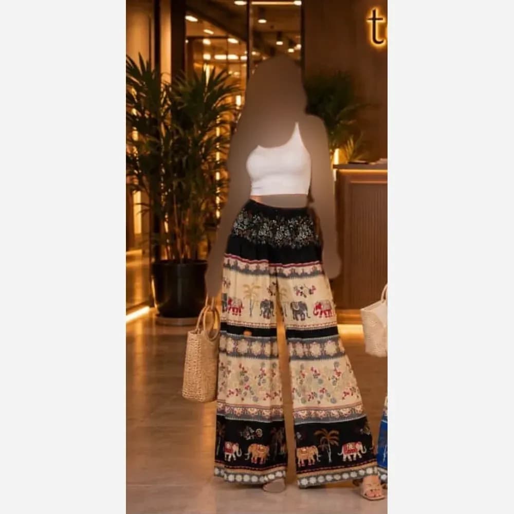 شلوار نخی طرح فیلی t8040 — تصویر ۶