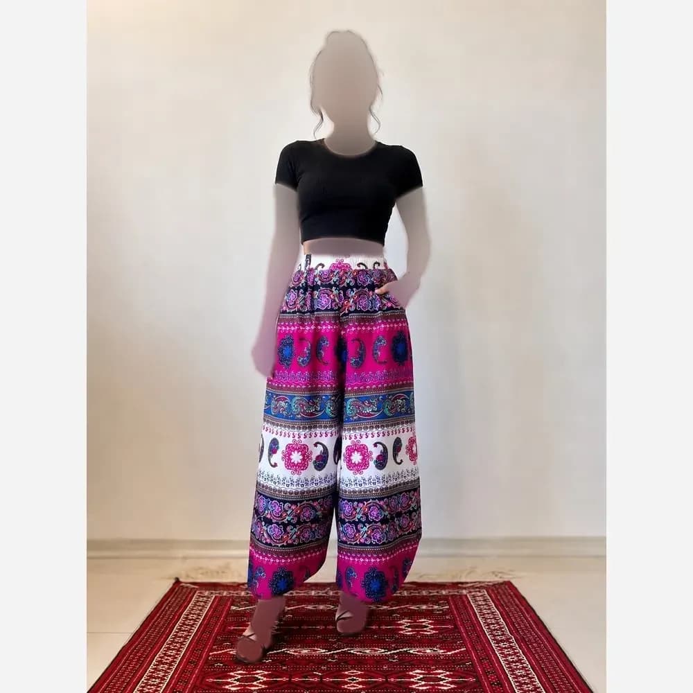 شلوار نخ طرح اندونزیt8034 — تصویر ۵