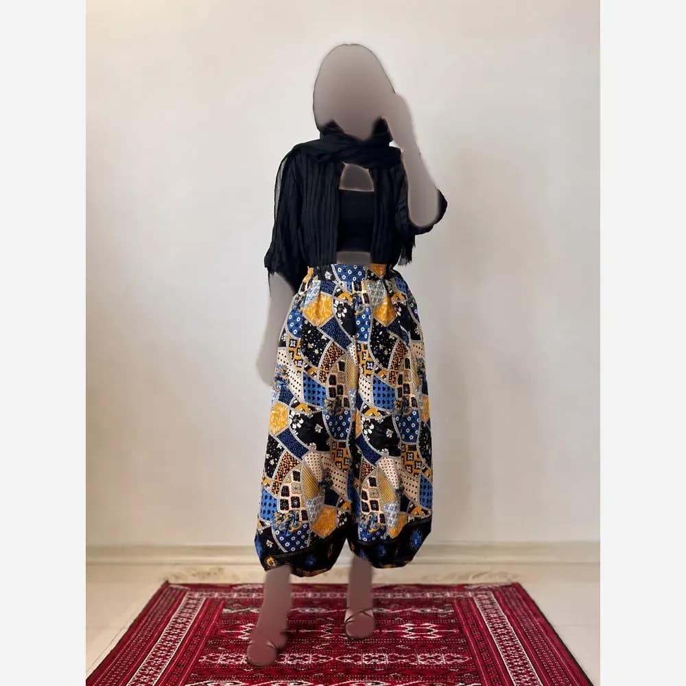 شلوار نخ طرح اندونزیt8034 — تصویر ۷
