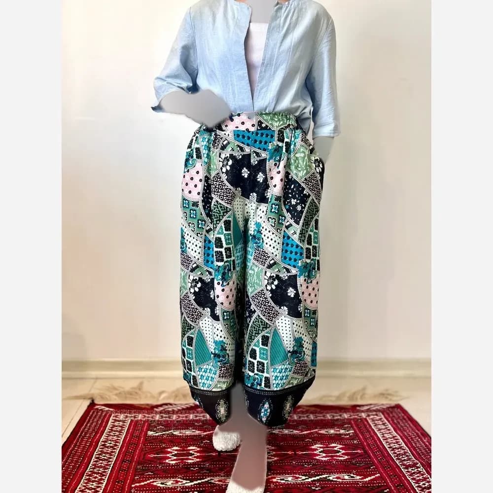 شلوار نخ طرح اندونزیt8034 — تصویر ۶