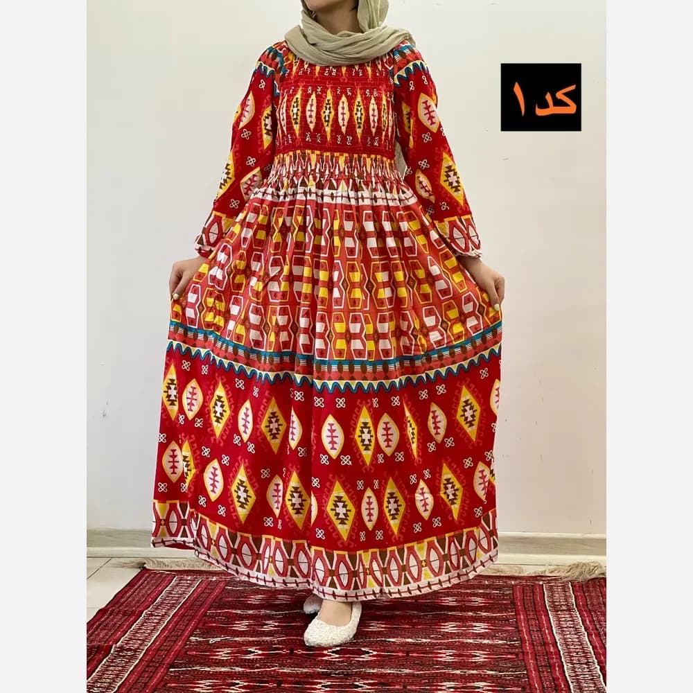 ساحلی کریشه هندی نخ وارداتی فری سایز کش دوزی شده — تصویر ۵