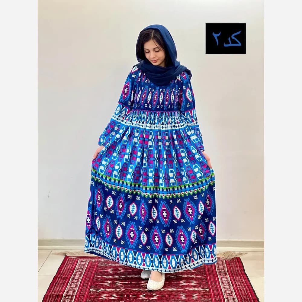 ساحلی کریشه هندی نخ وارداتی فری سایز کش دوزی شده — تصویر ۴