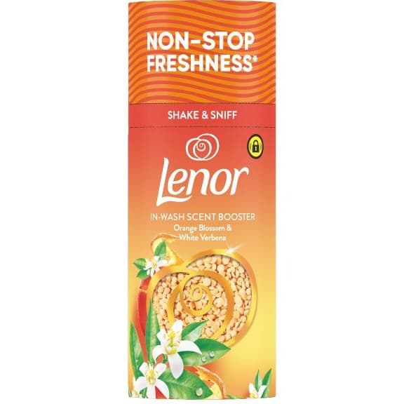 دانه های خوشبو کننده لباس لنور Lenor رایحه Orange Blossom and Wihte Verbena حجم 155 گرم