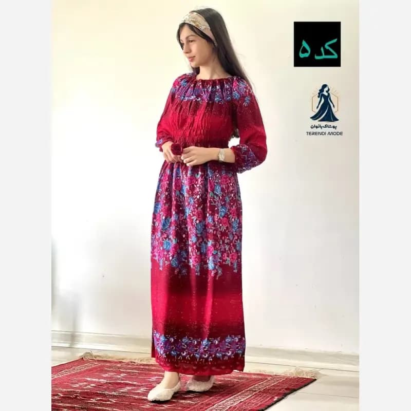 ساحلی نخی خارجی کمرکش طرح ستاره فری سایز خنک تابستانه — تصویر ۷