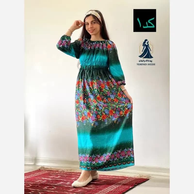 ساحلی نخی خارجی کمرکش طرح ستاره فری سایز خنک تابستانه — تصویر ۶