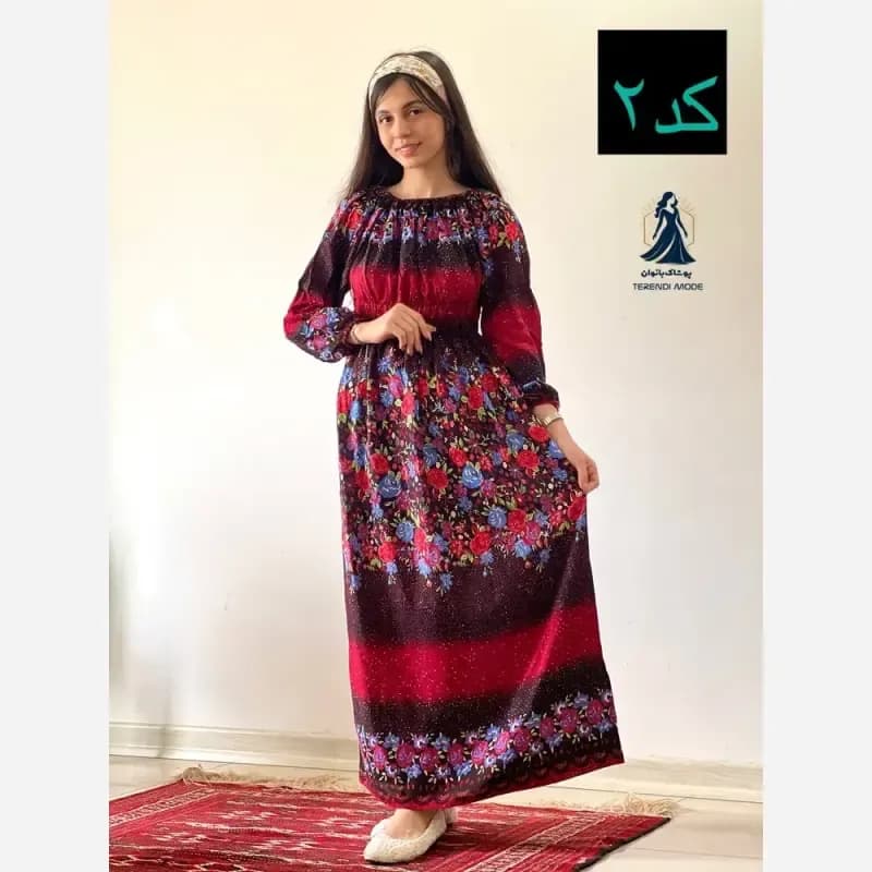 ساحلی نخی خارجی کمرکش طرح ستاره فری سایز خنک تابستانه — تصویر ۹