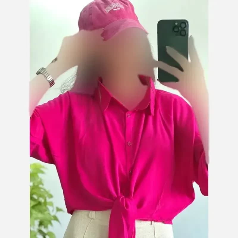 شومیز نخی گره ای خنک و تابستانه — تصویر ۹