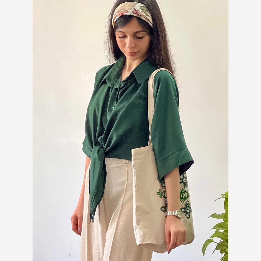 شومیز نخی گره ای خنک و تابستانه — تصویر ۸