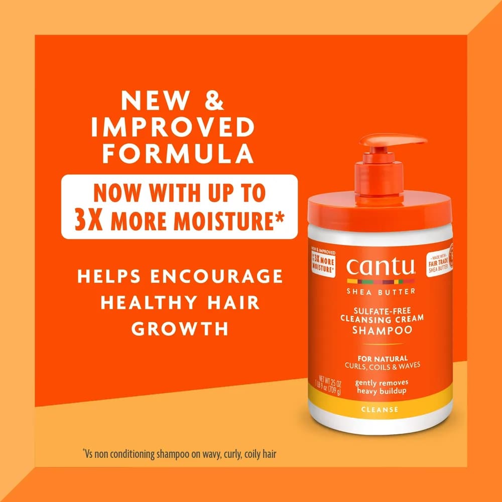 شامپو بدون سولفات موهای فر کنتو Cantu حجم 709 گرم — تصویر ۶