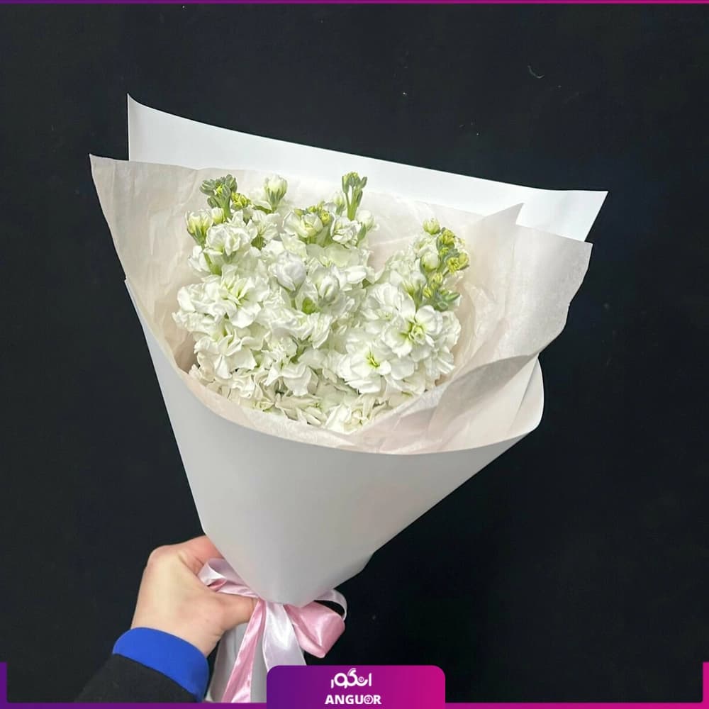 دسته گل شب بو سفید 9 شاخه — تصویر ۲