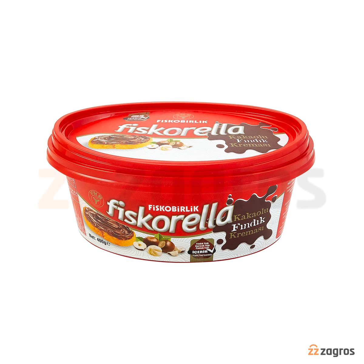 شکلات صبحانه فندقی فیسکوبیرلیک Fiskorella وزن 400 گرم — تصویر ۳