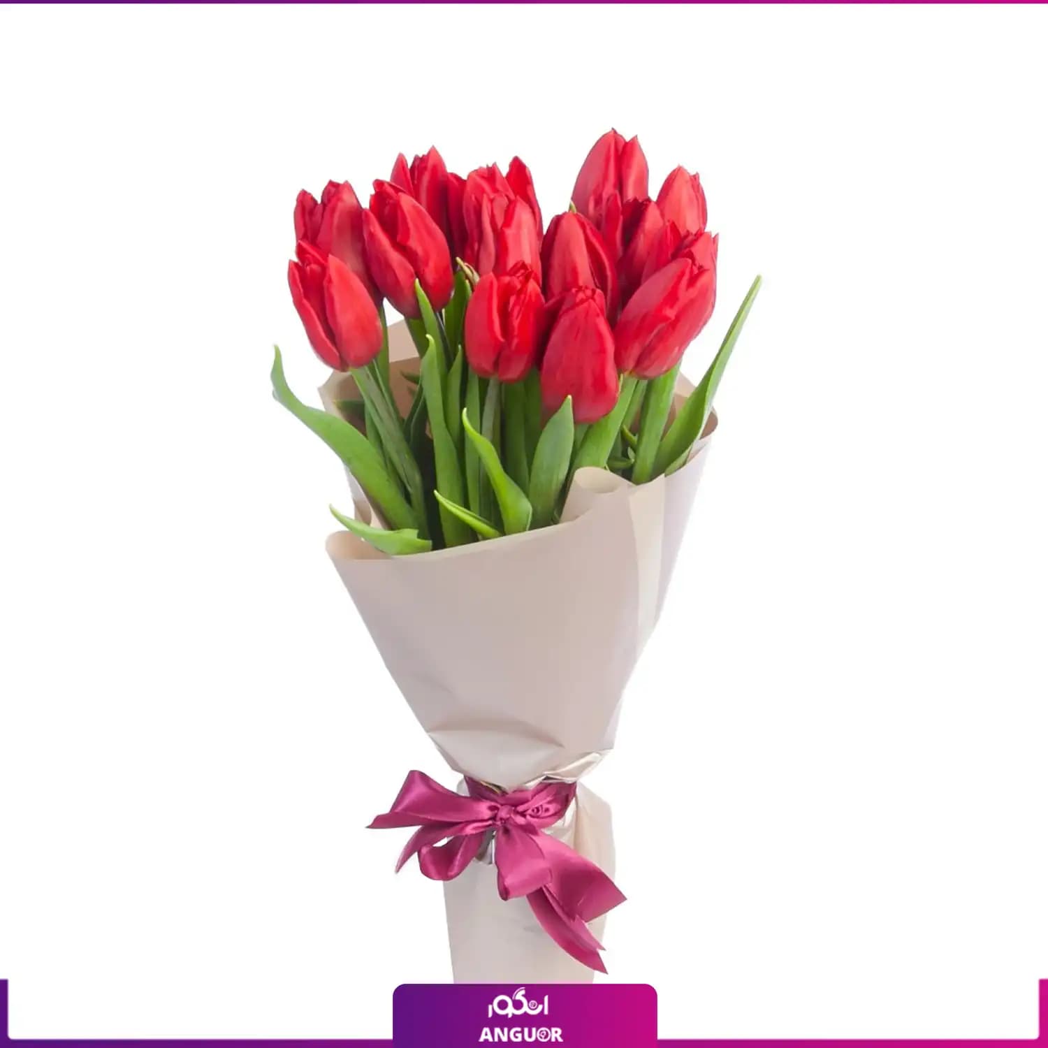 دسته گل لاله قرمز (15 شاخه)