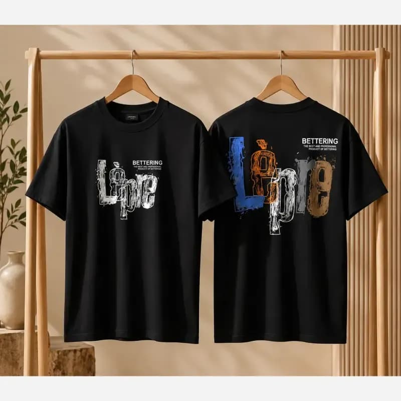 تیشرت مشکی محرمی اسپرت دخترانه و پسرانه سایز 3 تا 14 سال کد NGN5991 — تصویر ۹