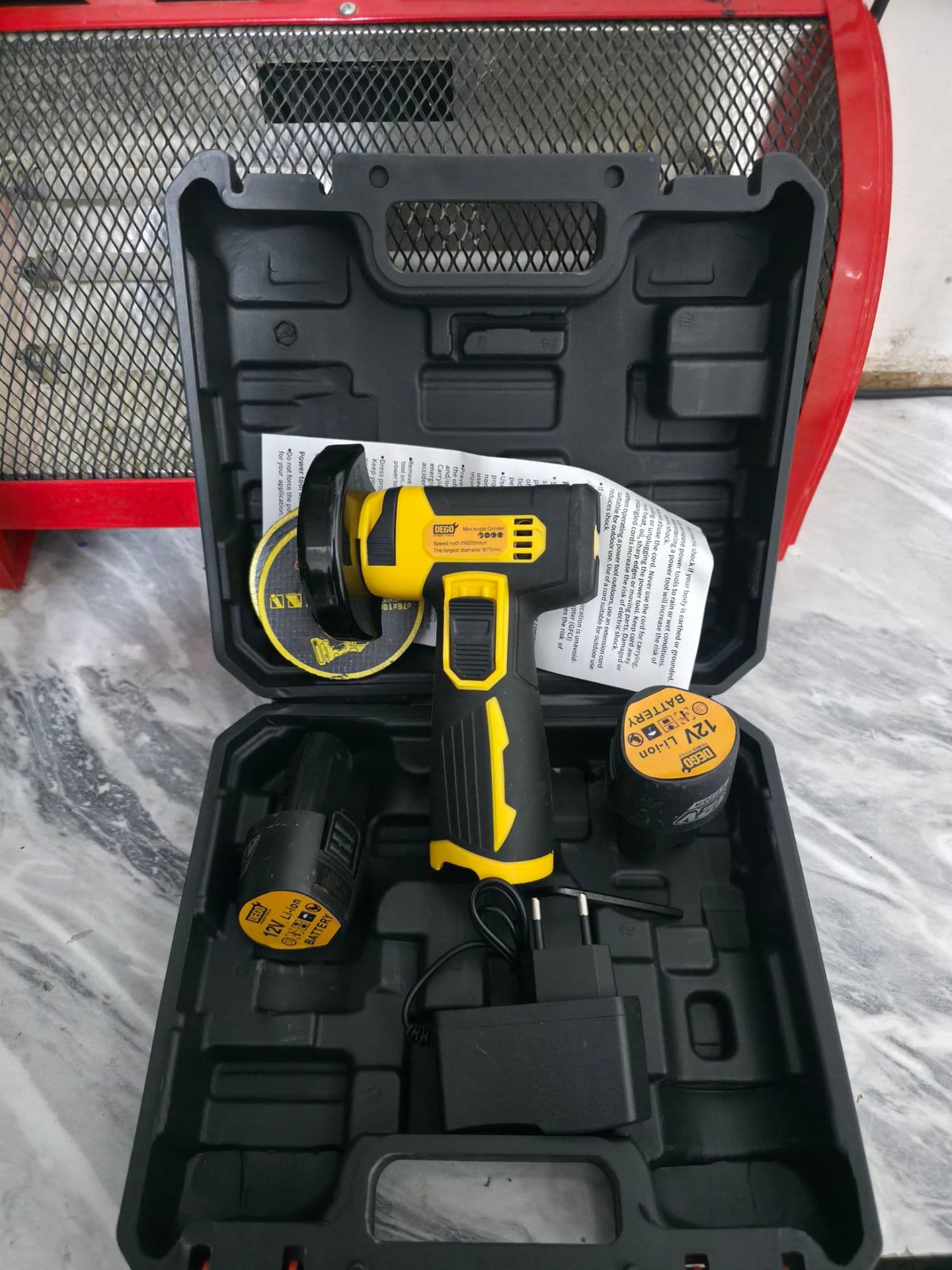 کوچکترین مینی فرز شارژی آلمانی برند DEGO مدل 12v