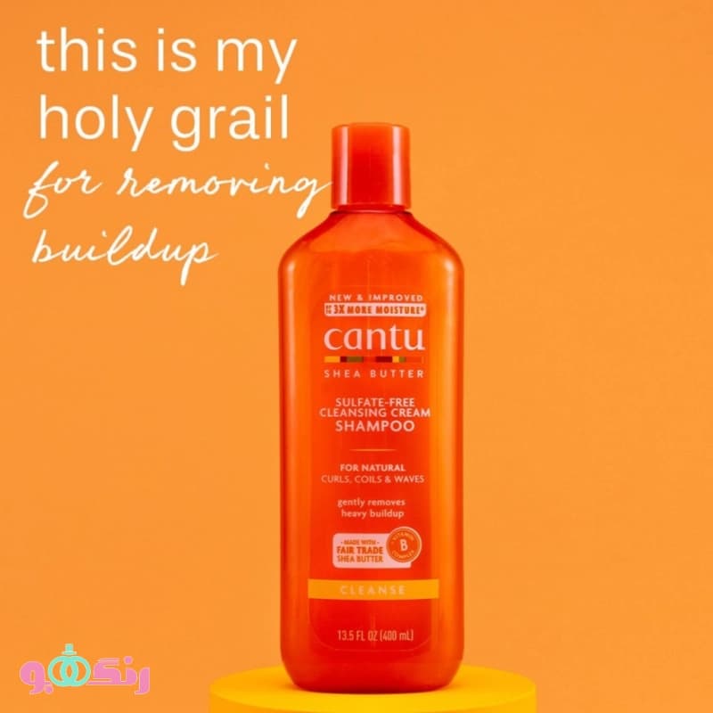 شامپو مو فاقد سولفات کرمی کنتو Cantu مدل Shea Butter مخصوص موهای فر و موج‌دار — تصویر ۴