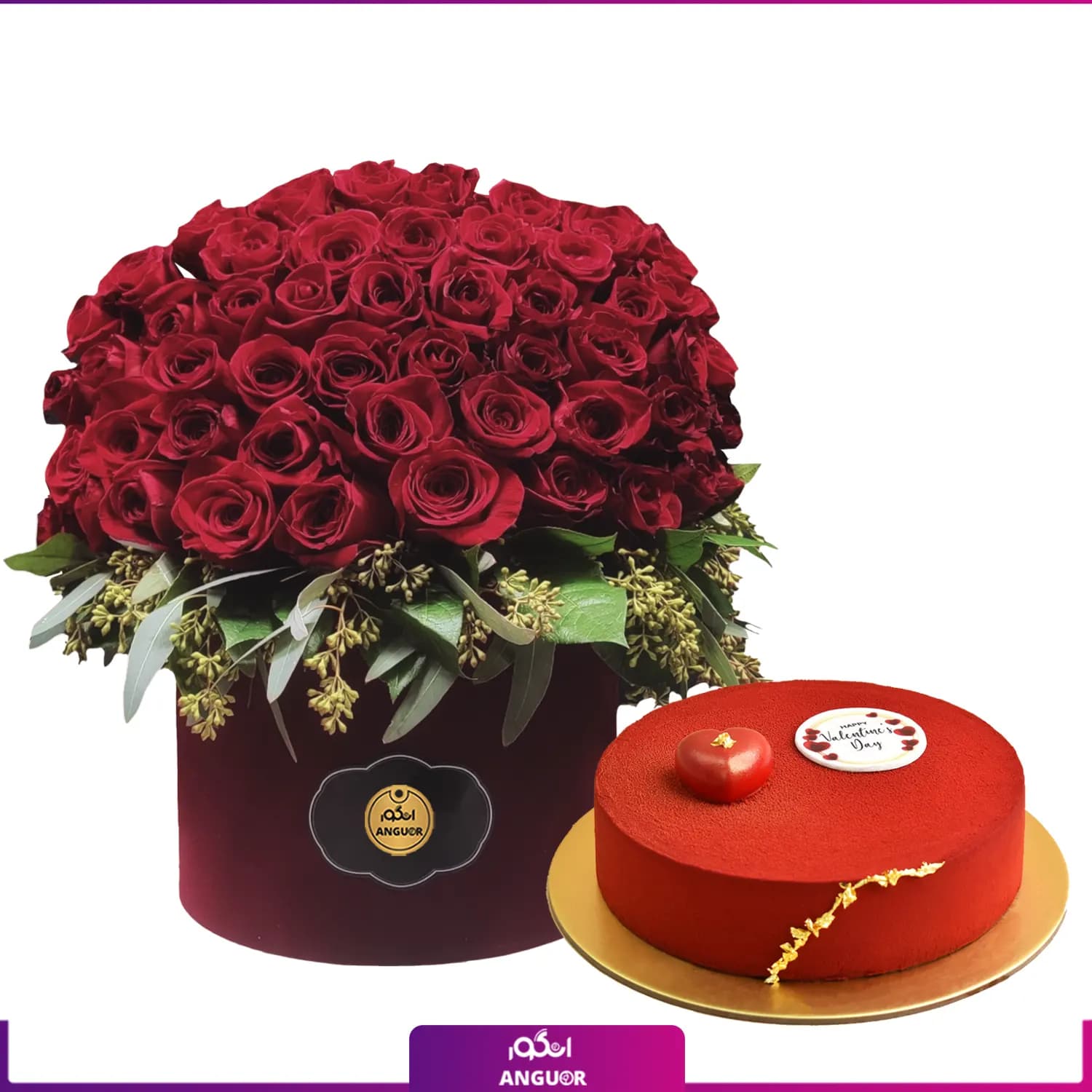 Box of 50 red roses (طرح بین الملل کلاسیک) — تصویر ۵