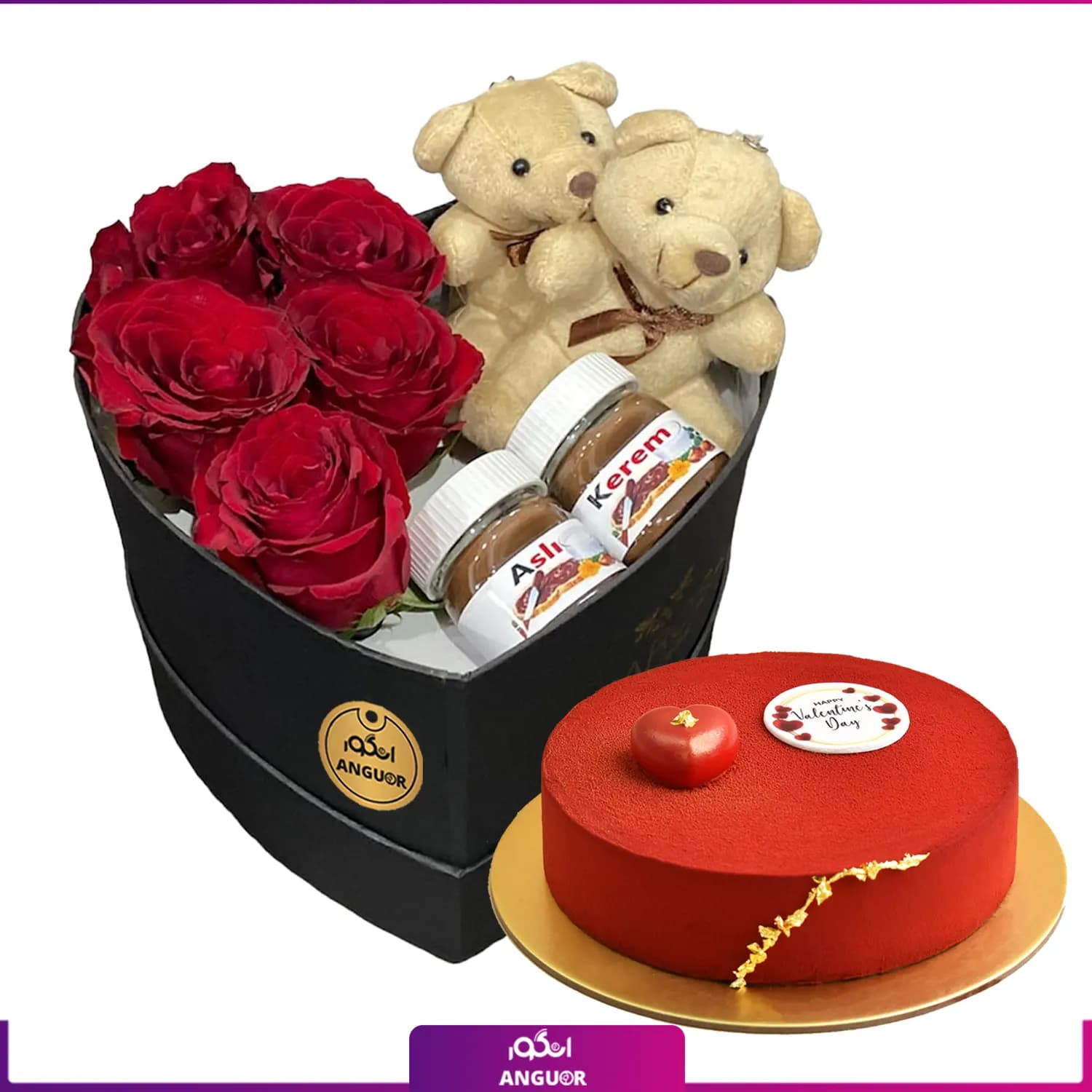 Flower box and luxury bear (طرح بین الملل کلاسیک) — تصویر ۴