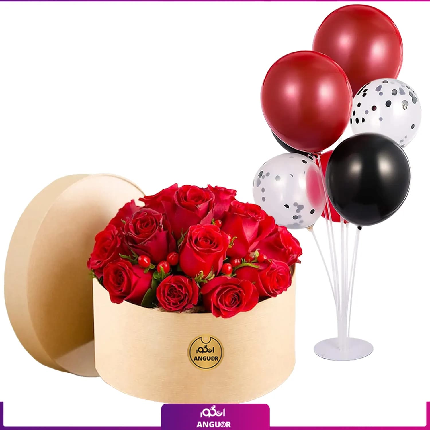 Box of 17 red roses (طرح بین الملل کلاسیک) — تصویر ۵