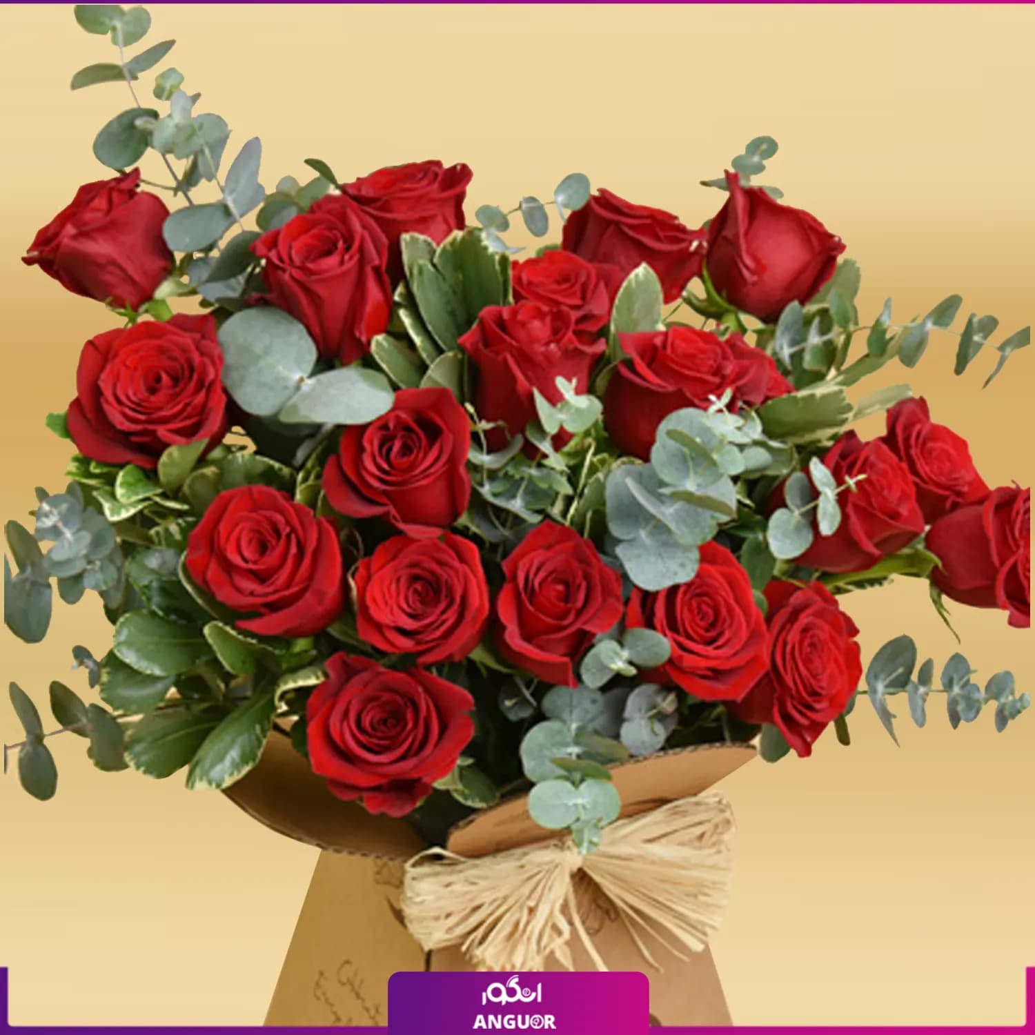 Red Rose Hand Bouquet (طرح بین الملل کلاسیک) — تصویر ۳