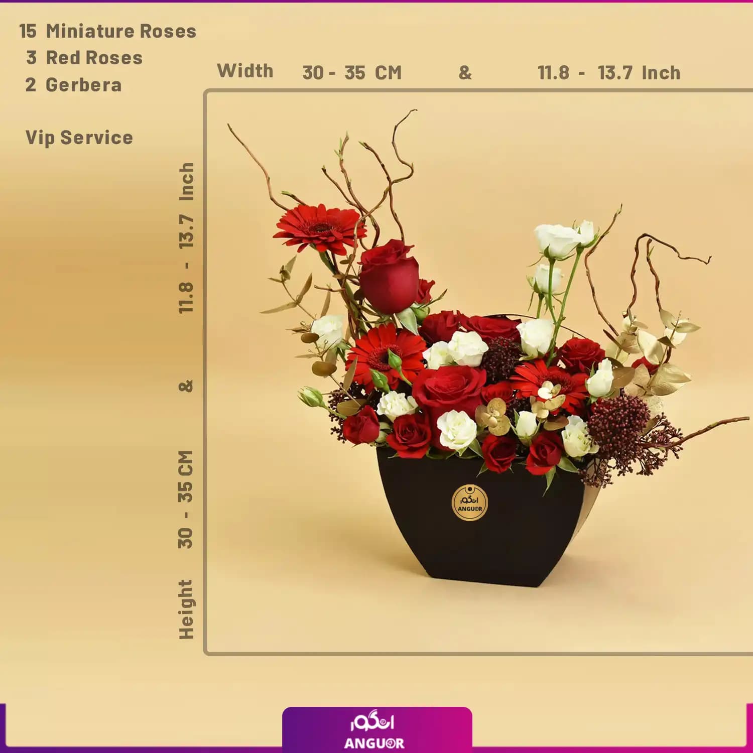 Birthday Flower Box (طرح بین الملل کلاسیک) — تصویر ۲