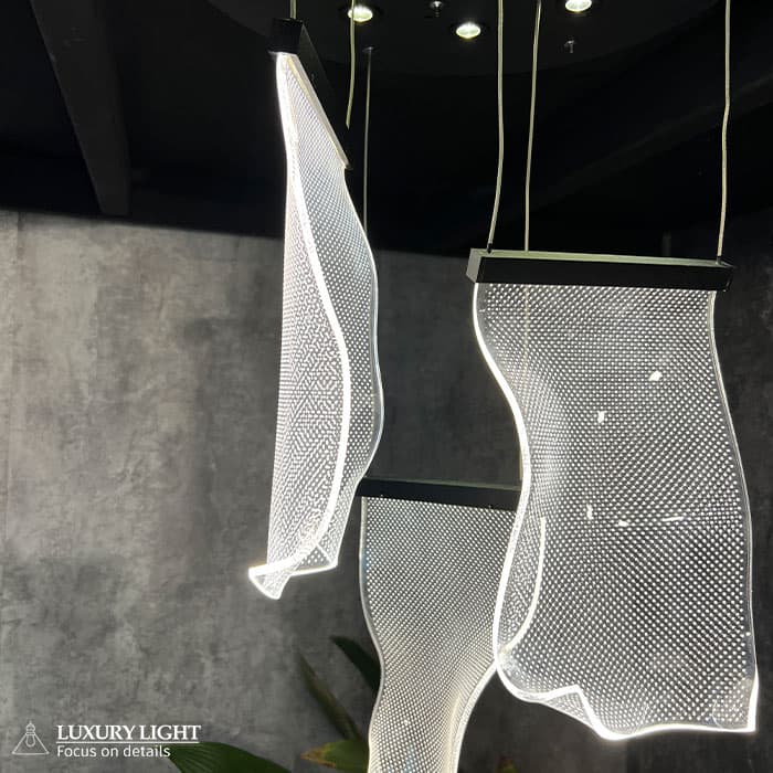 لوستر مدرن اس ام دی SMD خور سه شاخه گرد پاییز — تصویر ۸