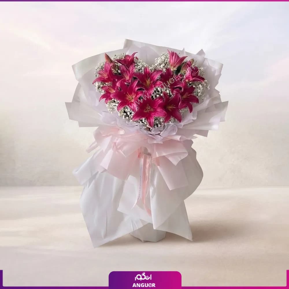 دسته گل زنبق و نرگس