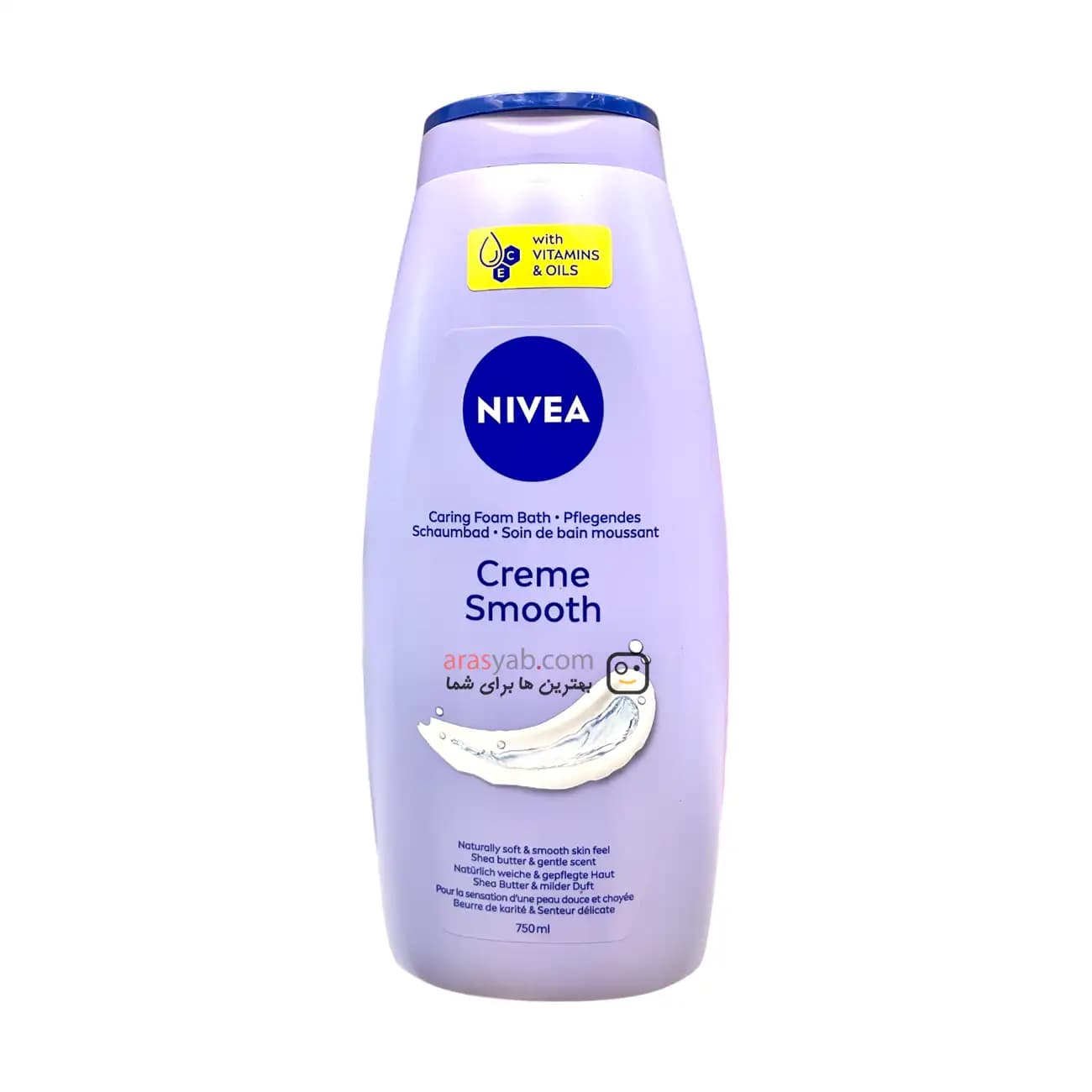 شامپو بدن نیوا NIVEA مدل Creme smooth اصل آلمان حجم 750 میلی
