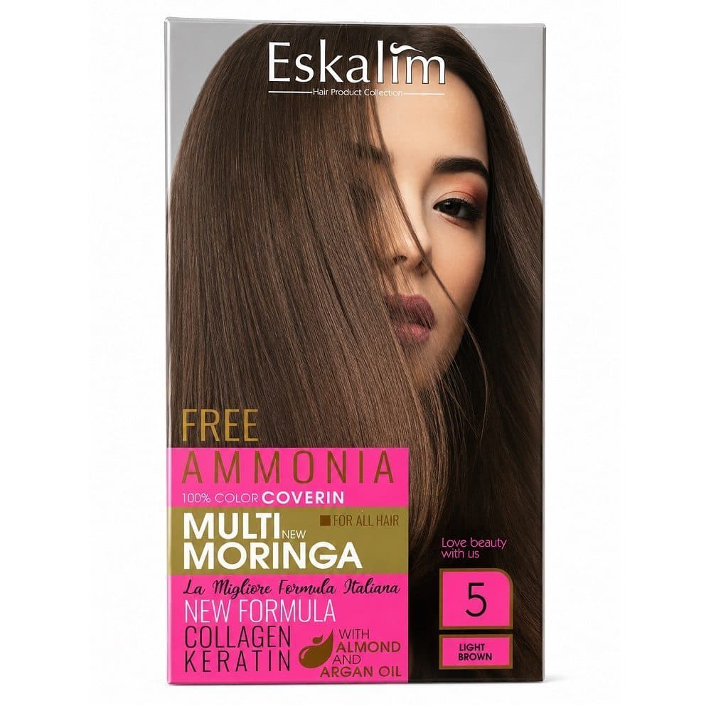 کیت رنگ مو اسکالیم شماره 5 قهوه‌ای روشن (Light Brown)