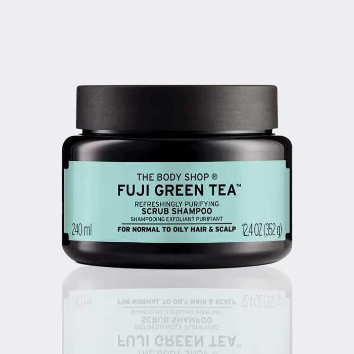 اسکراب کف سر چای سبز فوجی بادی شاپ مدل Fuji Green Tea Scrub Shampoo