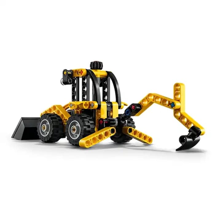 ساختنی لگو تکنیک مدل 42197 بکهو لودر Backhoe Loader اورجینال — تصویر ۲
