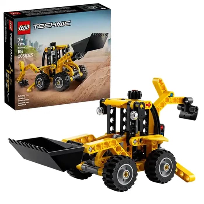 ساختنی لگو تکنیک مدل 42197 بکهو لودر Backhoe Loader اورجینال — تصویر ۵