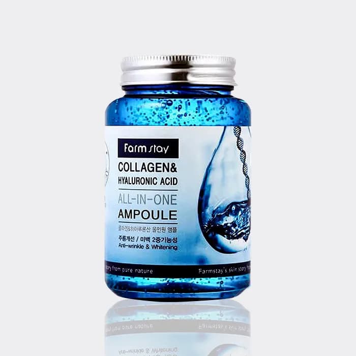 آمپول کلاژن و هیالورونیک اسید فارم استی حجم 250 میل مدل collagen & hyaluronic acid all in one ampule