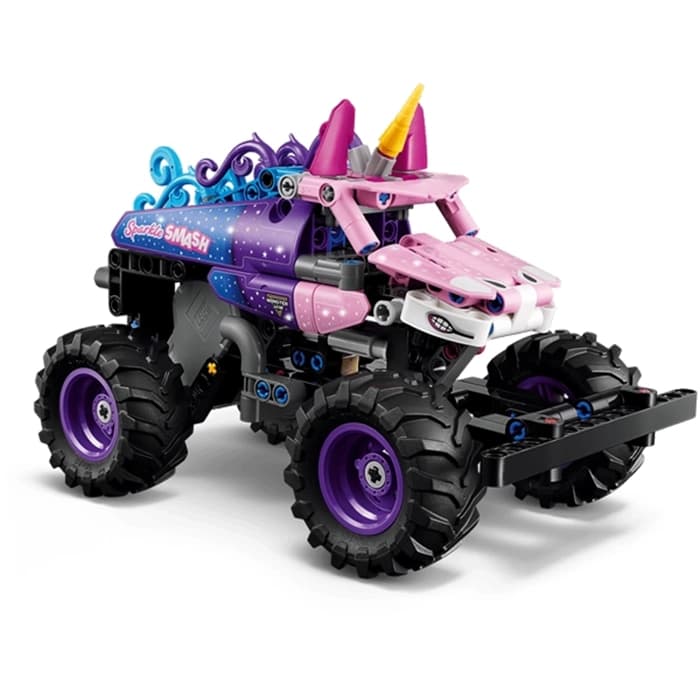 ساختنی لگو تکنیک مدل 42220 اسپارکل Monster Jam Smash با مکانیزم عقب‌کش اورجینال — تصویر ۵