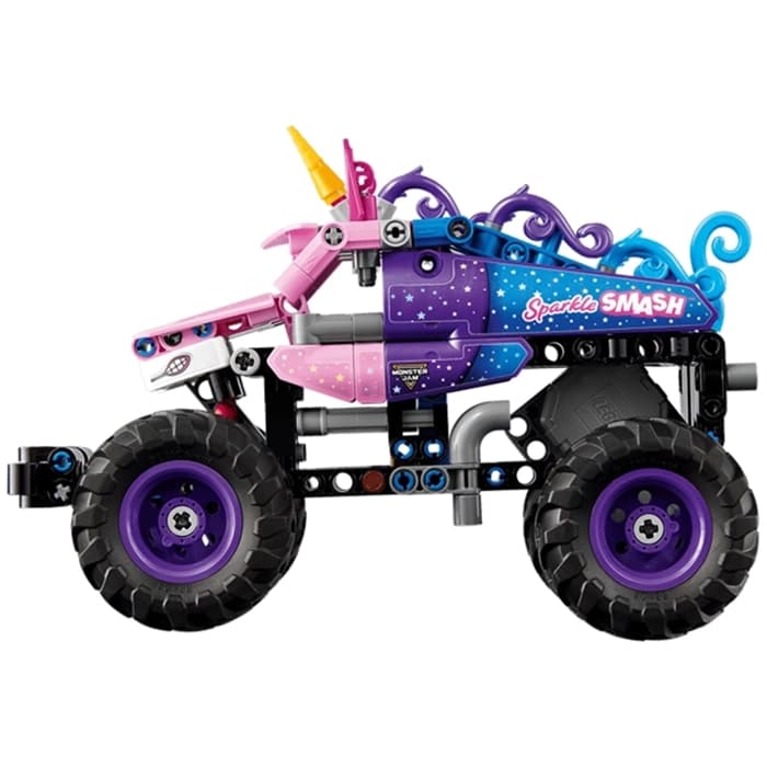 ساختنی لگو تکنیک مدل 42220 اسپارکل Monster Jam Smash با مکانیزم عقب‌کش اورجینال — تصویر ۳