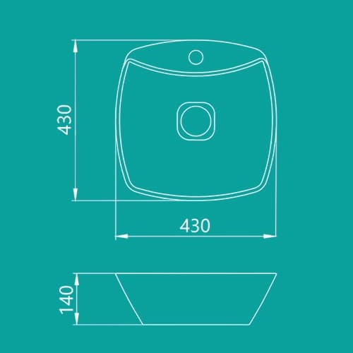 روشویی روکابینتی چینی‌کرد مدل لوئیزا 43 — تصویر ۲