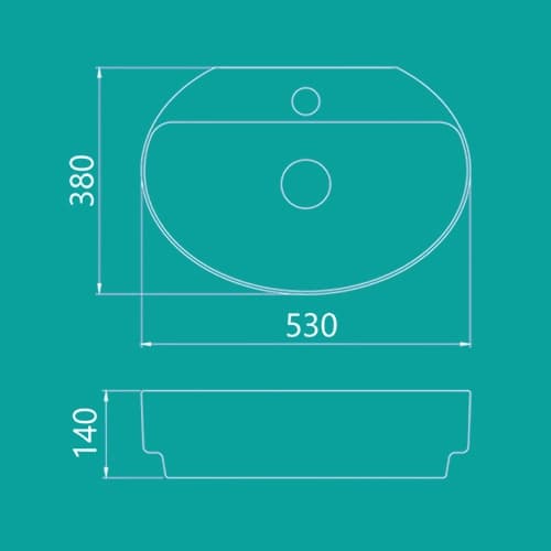 روشویی روکابینتی چینی‌کرد مدل هلنا 53 — تصویر ۲