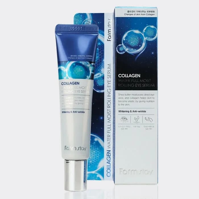 سرم رولی آبرسان و کلاژن ساز دور چشم فارم استی حجم 25 میل مدل Collagen Water full Moist Rolling Eye Serum — تصویر ۲