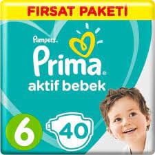 پوشک پریما پمپرز ترک سایز 6 تعداد 40 عددی pampers prima — تصویر ۳