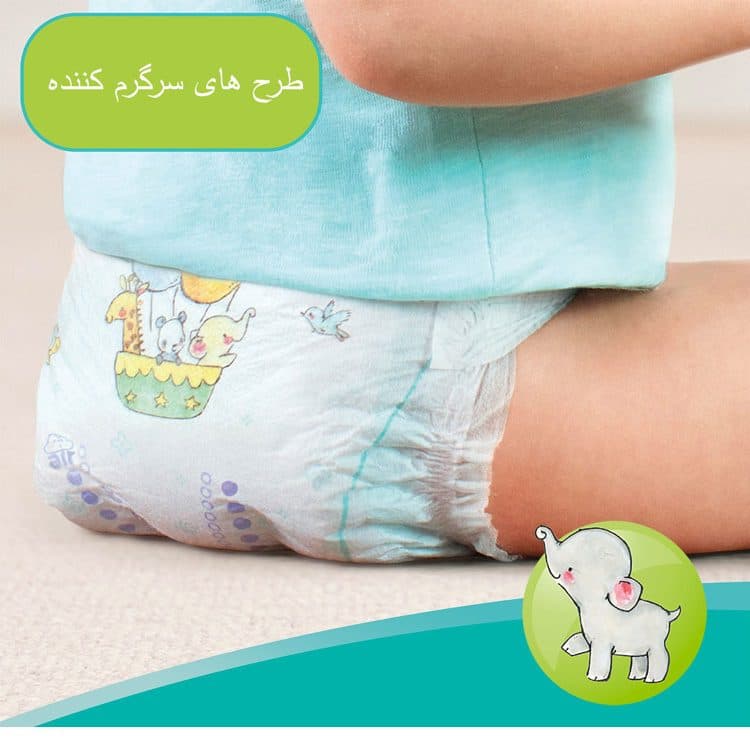 پوشک پریما پمپرز ترک سایز 6 تعداد 40 عددی pampers prima — تصویر ۴