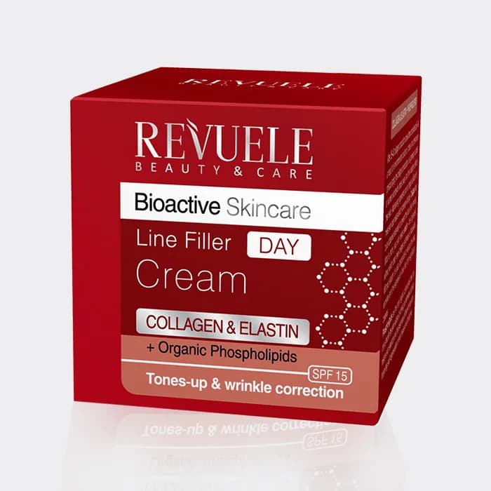 کرم روز ضد پیری و کلاژن ساز رووله مدل bioactive skincare line filler Day cream