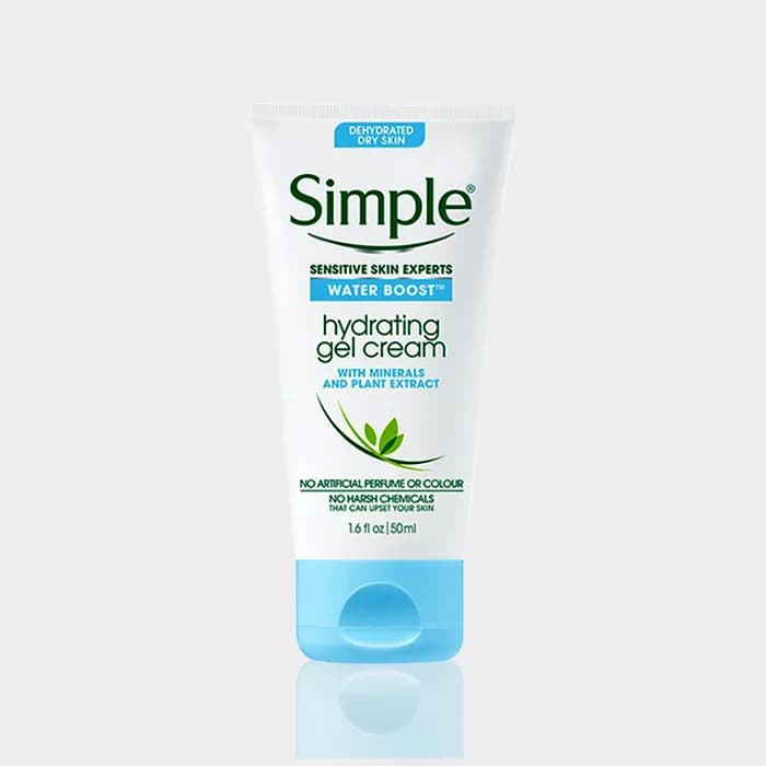 کرم ژل آبرسان و مرطوب کننده پوست خشک و حساس سیمپل 50 میل مدل Water boost Hydrating gel cream