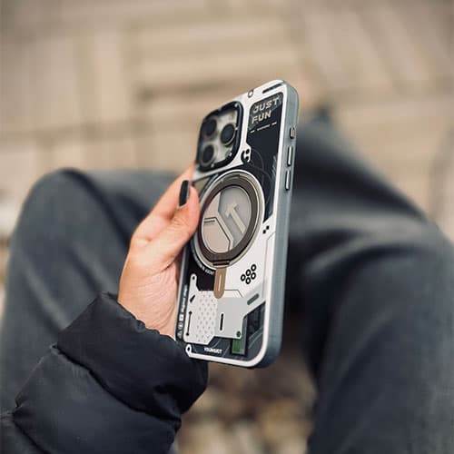 قاب یانگ کیت آیفون مدل Cyberpunk 360° Spin magnetic stand case — تصویر ۸
