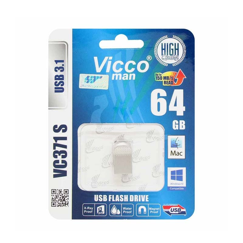 فلش 64 گیگ ویکومن Vicco Man VC371 USB 3.0 — تصویر ۲
