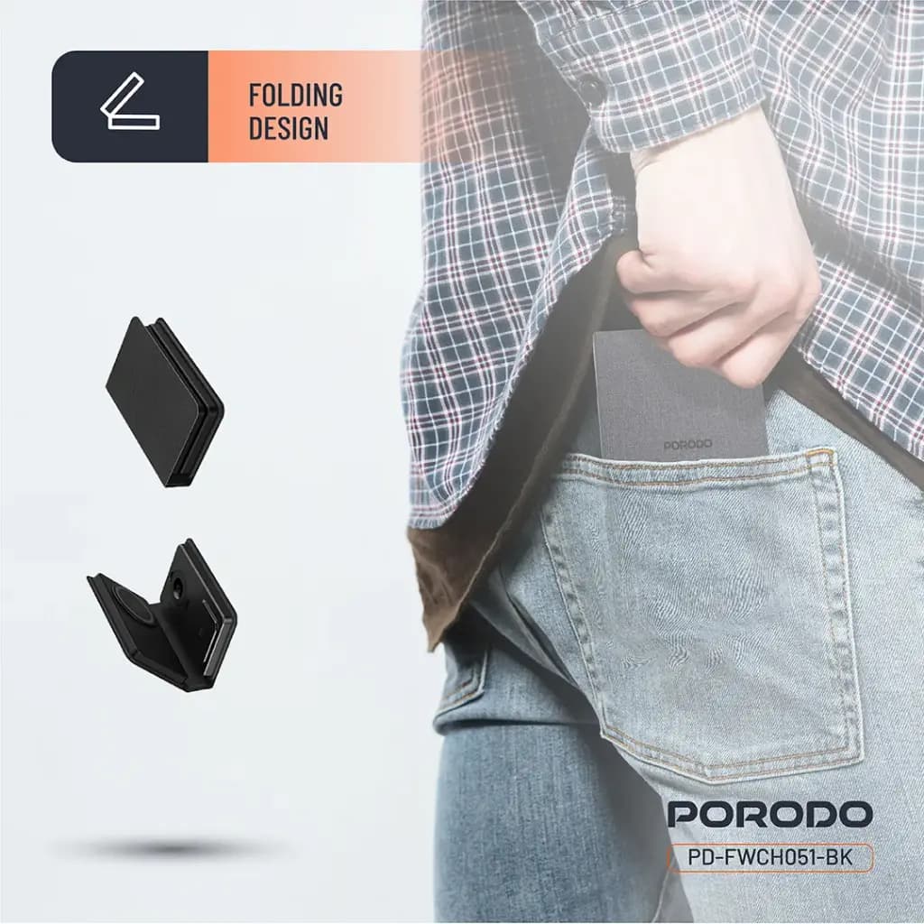 پاور بانک 8000 میلی امپر تاشو Porodo — تصویر ۴